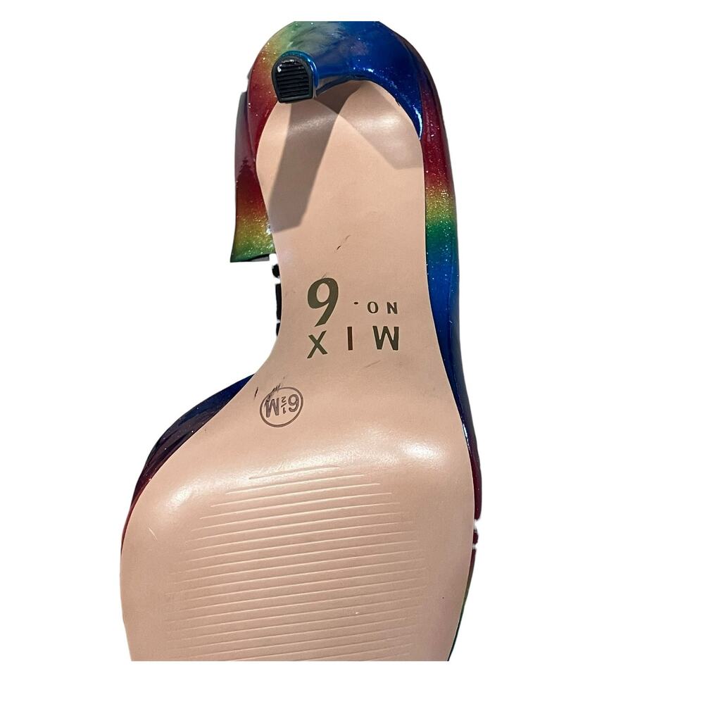 Mix No. 6 Aradowia Glossy Rainbow High Heel Stiletto Pumps-size 6.5 - Picture 8 of 12